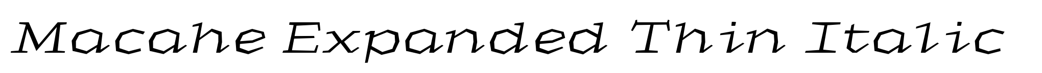 Macahe Expanded Thin Italic image